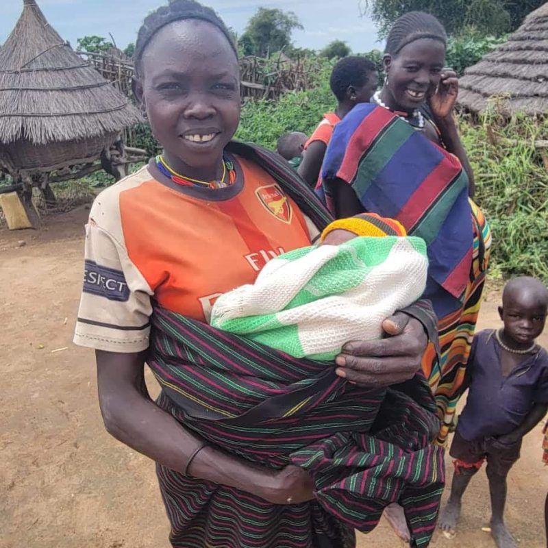 Children helping with farming
