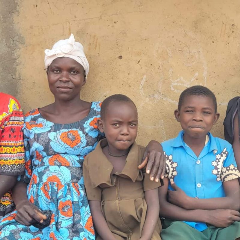Community gathering around a water well