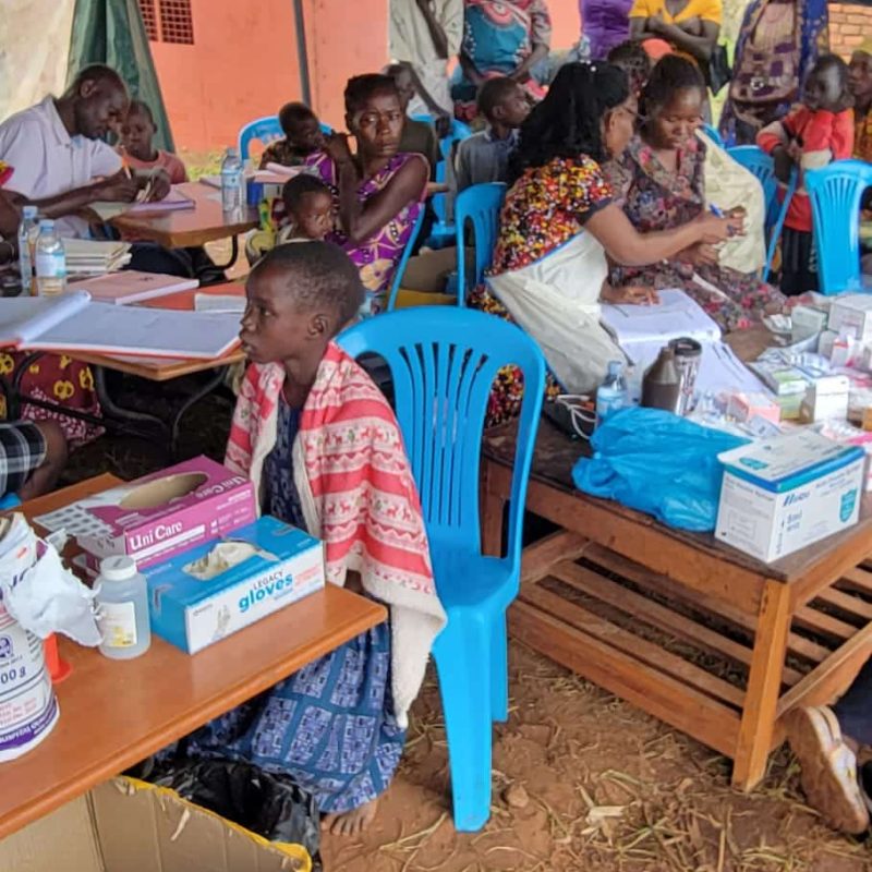 Doctor caring for a child